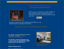 Tablet Screenshot of bwforklifttrainingcenter.com